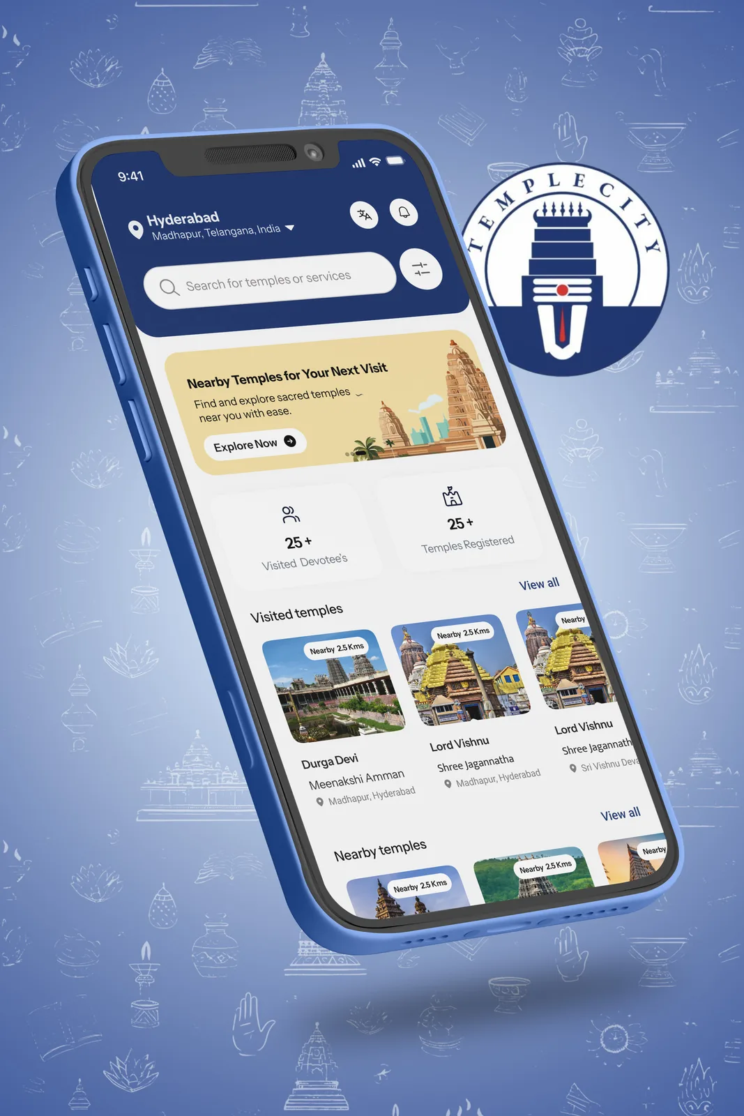 Temple City — Devotional & Spiritual project by Techland IT Solutions